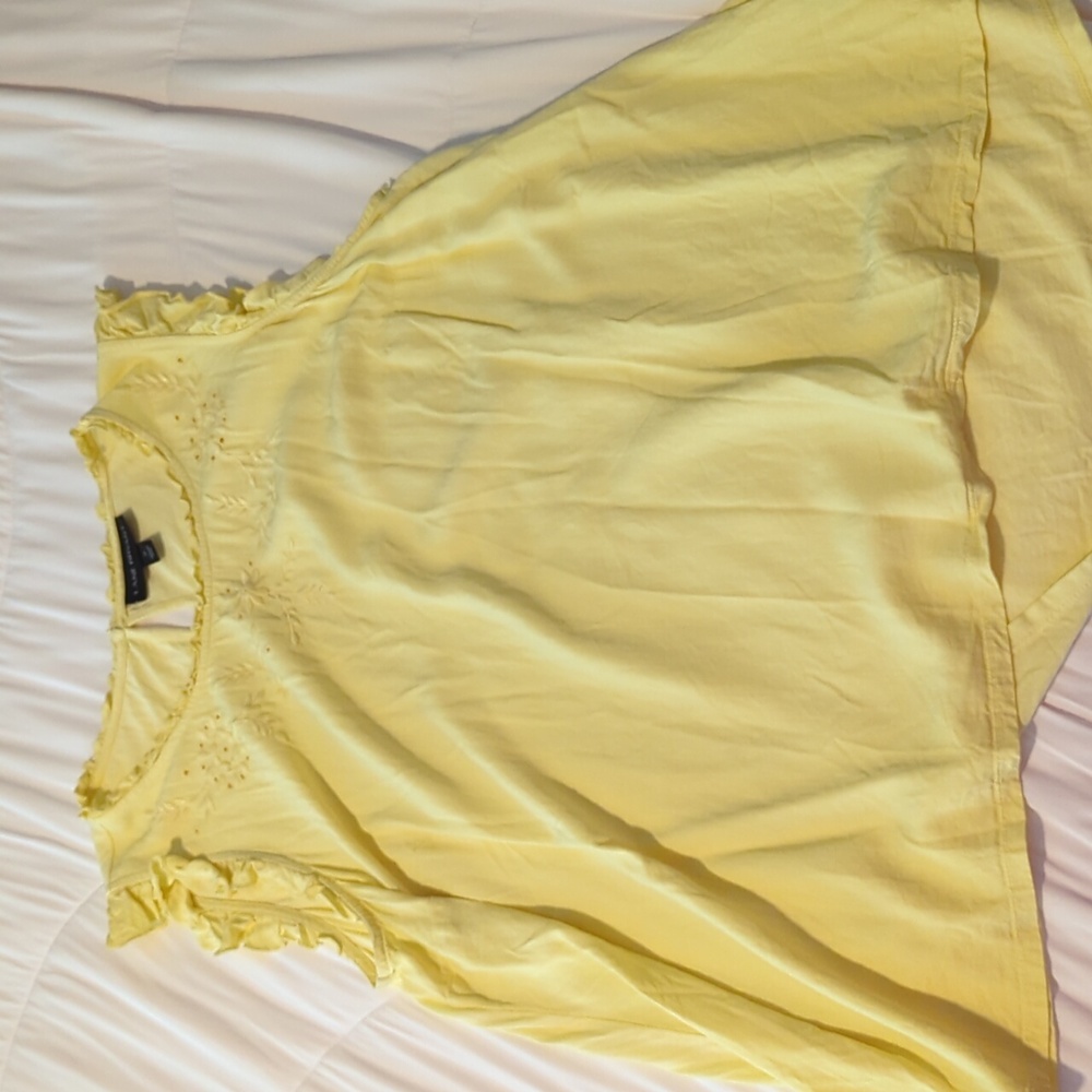 Pale yellow tank top size 18